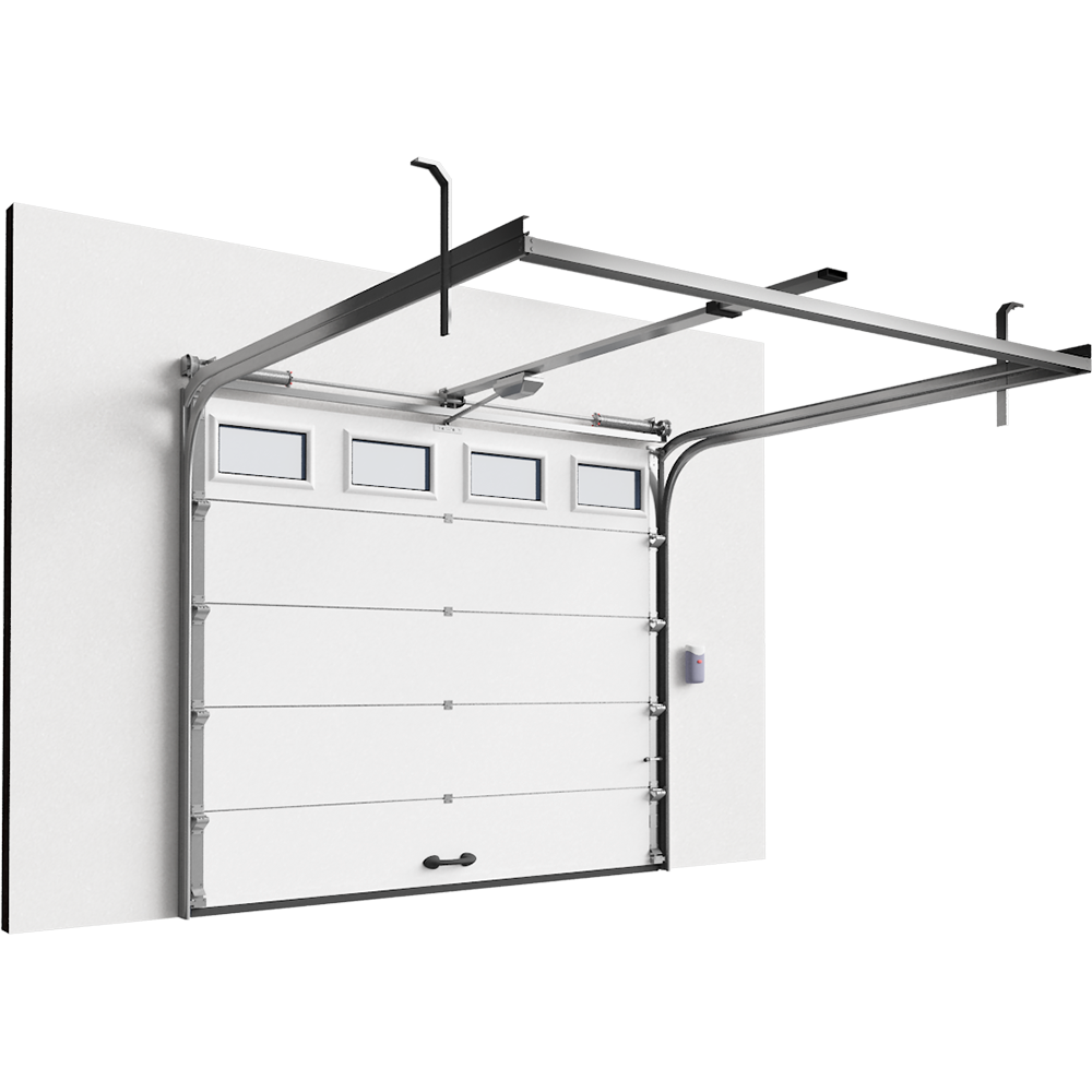 Segmentna garažna vrata - paneli koji se podižu pod plafon