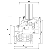 Aluplast Energeto 8000 alumaska profil - detaljni prikaz konstrukcije