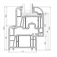 Detaljni prikaz profila i konstrukcije PVC prozora DECCO 71
