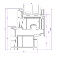 Tehnički detalji profila PVC prozora DECCO 83.