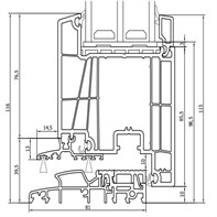 Premium PVC materijal profila vrata DECCO 83